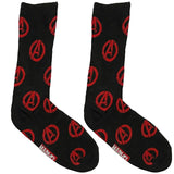 Black Avengers Logo Short Crew Socks