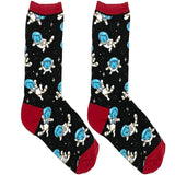 Black Cat Space Short Crew Socks
