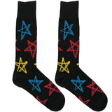 Black Colorful Stars Socks