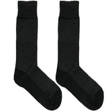 Black Dotted Textured Socks