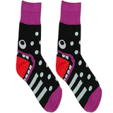 Black Face Pattern Short Crew Socks