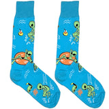 Blue Alien Swim Socks