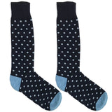 Blue And Black Polka Socks