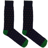 Blue And Green Polka Socks