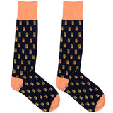 Blue And Peach Pattern Socks