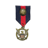 Blue And Red American Eagle Badge