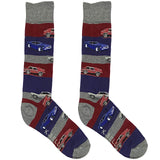 Blue And Red Car Lover Socks