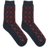 Blue And Red Diamond Socks