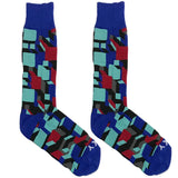 Blue And Red Pattern Socks