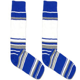 Blue And White Stripe Socks