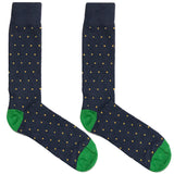 Blue And Yellow Polka Socks