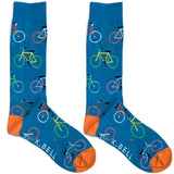 Blue Bicycle Socks