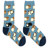 Blue Cat Loaf Short Crew Socks