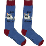 Blue Chin Chilin Socks