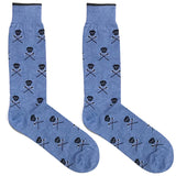 Blue Danger Skull Socks