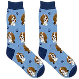 Blue Dog Paw Short Crew Socks