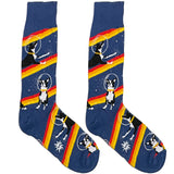 Blue Dog Space Socks