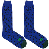 Blue Leopard Print Socks