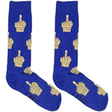 Blue Middle Finger Socks
