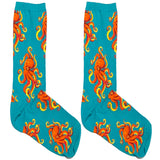 Blue Octopus Short Crew Socks