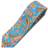 Blue Paisley Floral Tie