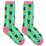 Blue Pineapple Short Crew Socks