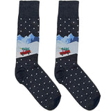 Blue Polka Car Socks