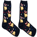 Blue Star Dog Short Crew Socks