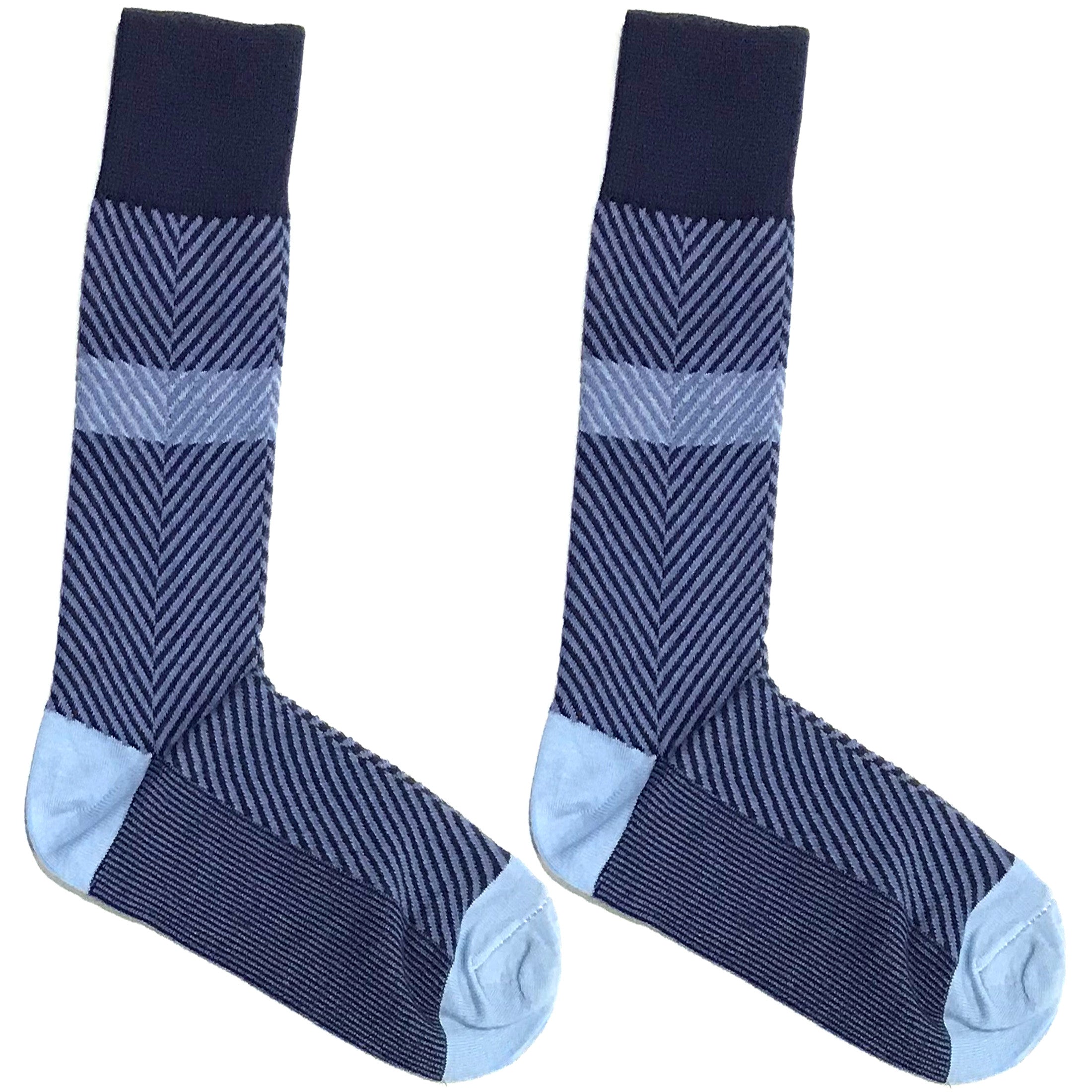 Blue Textured Socks