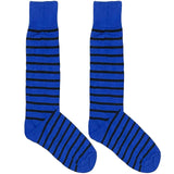Blue And Black Stripe Socks