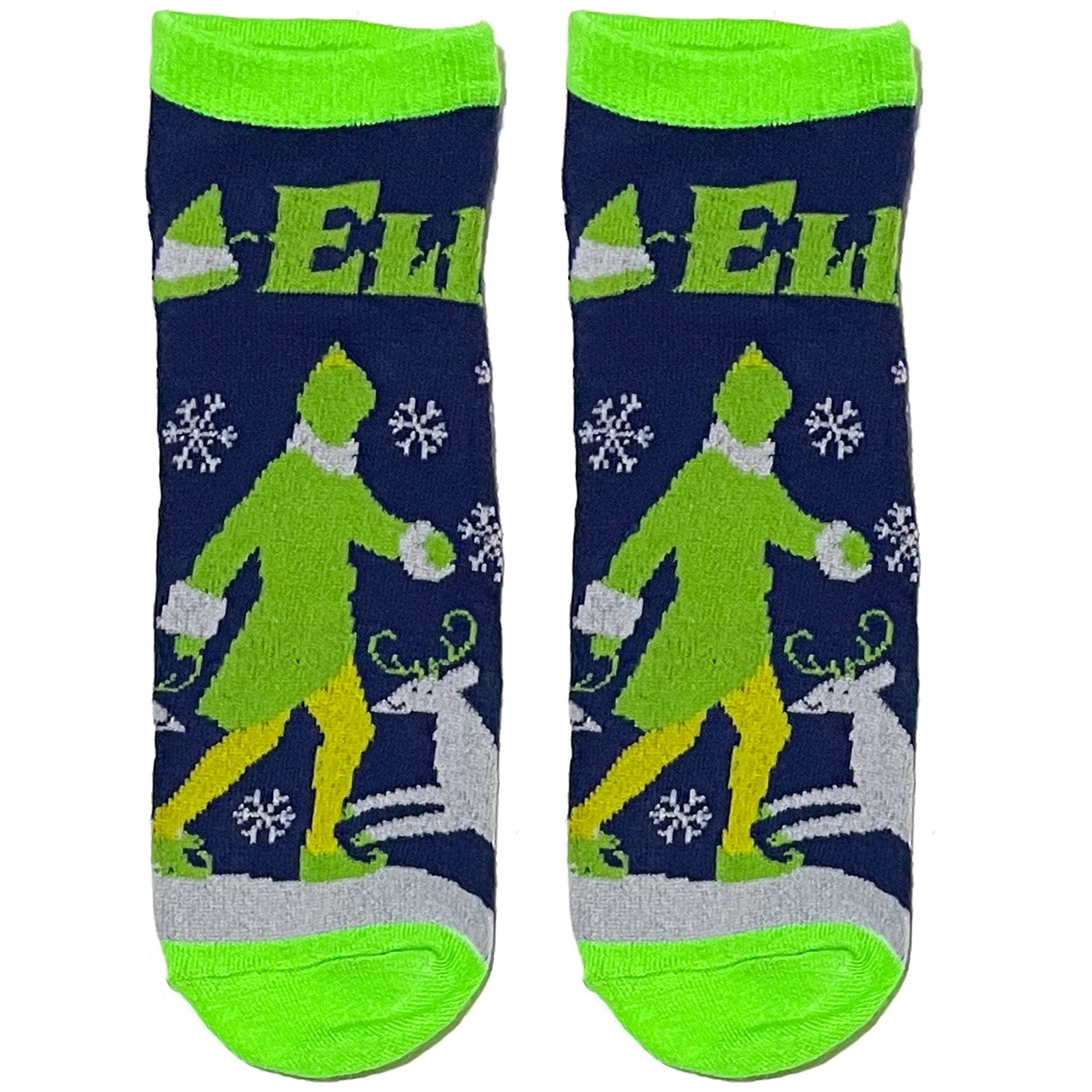 Blue And Green Elf Ankle Socks