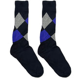 Blue And Grey Diamond Socks