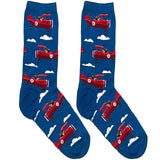 Blue And Red Aeroplane Short Crew Socks