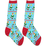 Blue And Red Gnome Short Crew Socks