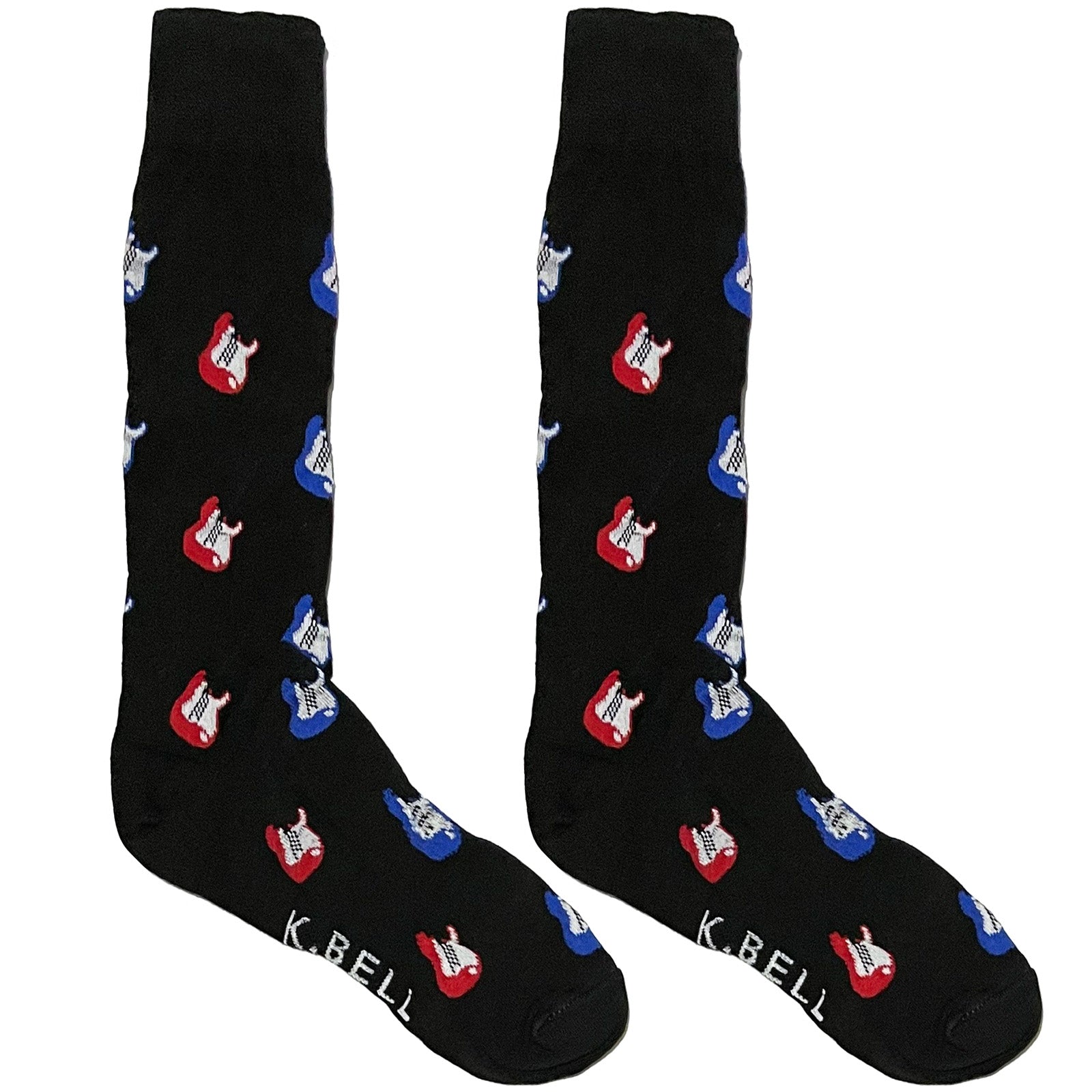 Blue And Red Guitar Socks
