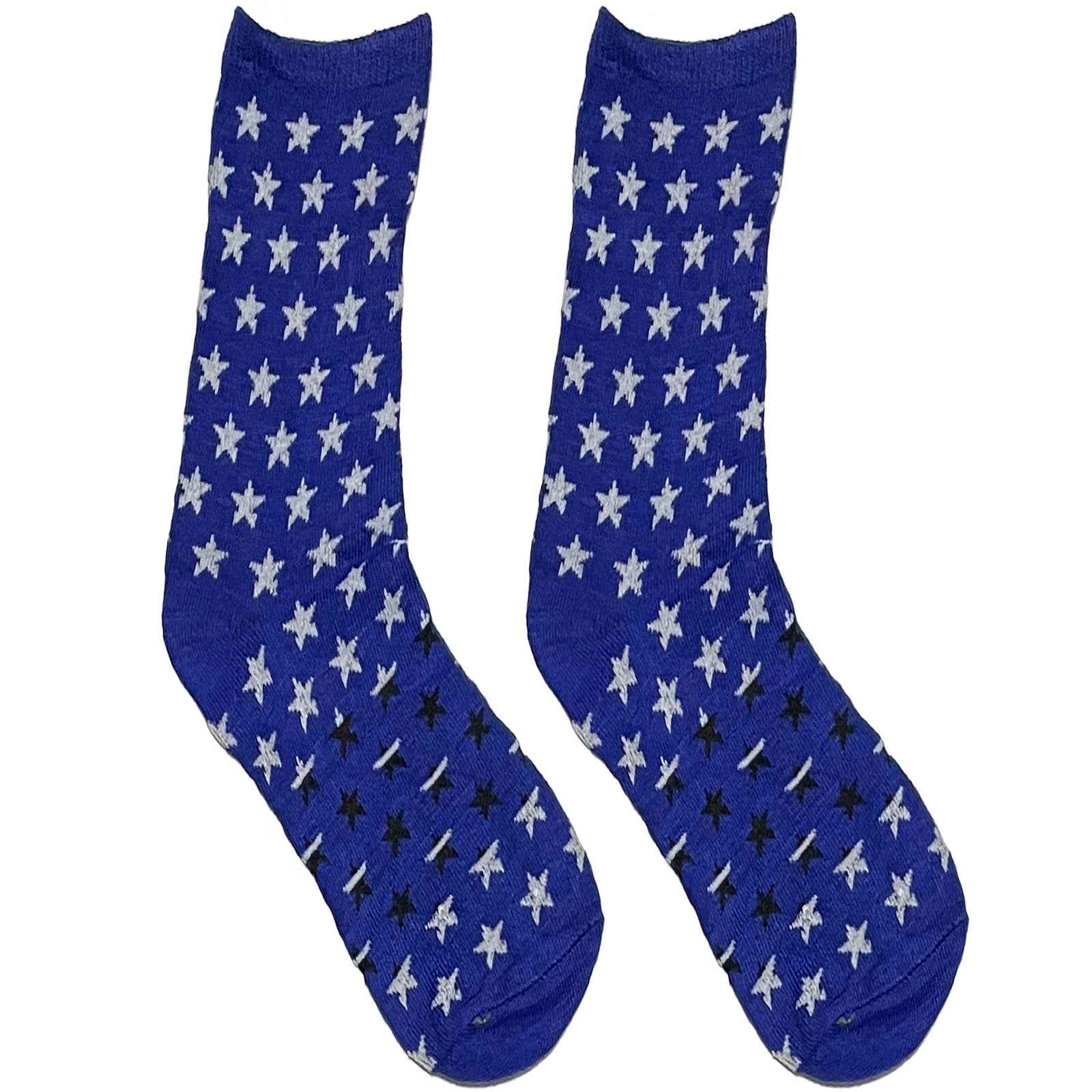 Blue And White Star Short Crew Socks