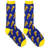 Blue And Yellow Pizza Short Crew Socks