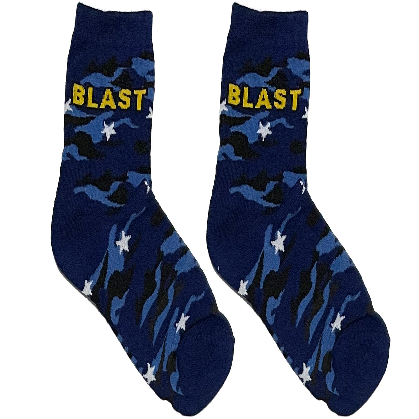 Blue Blast Camo Star Short Crew Socks