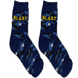 Blue Blast Camo Star Short Crew Socks