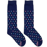 Blue Rainbow Polka Socks