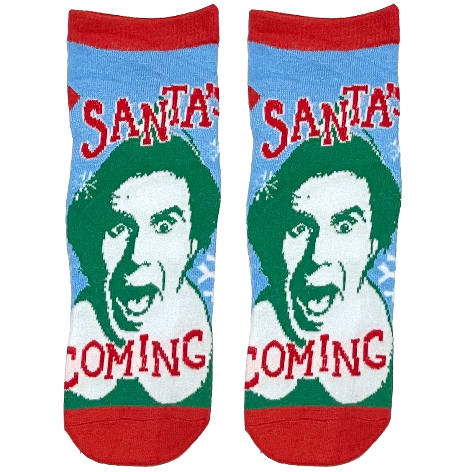 Blue Santas Coming Ankle Socks