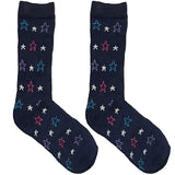 Blue Stars Short Crew Socks