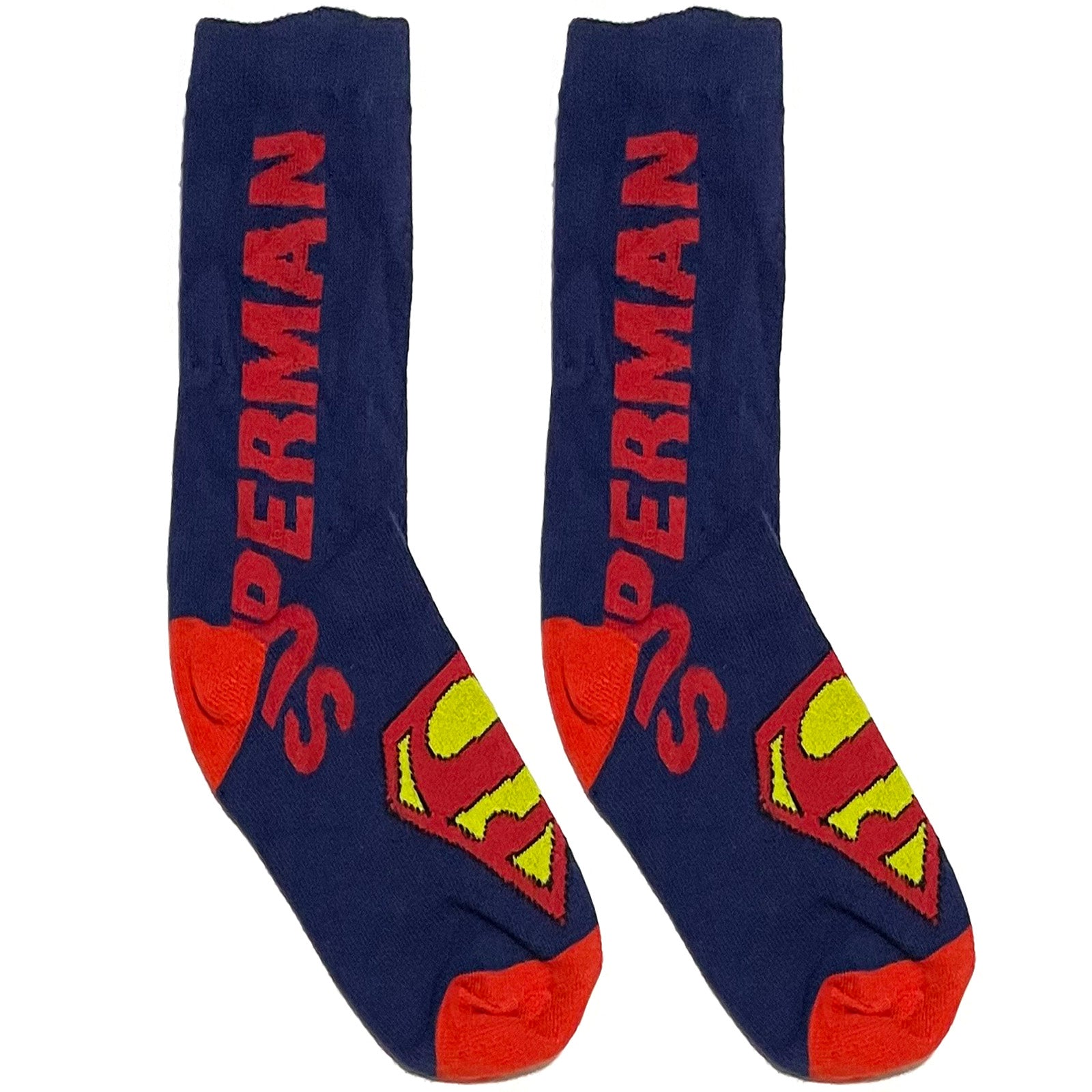 Blue Superman Short Crew Socks