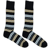 Brown And Blue Polka Stripe Socks