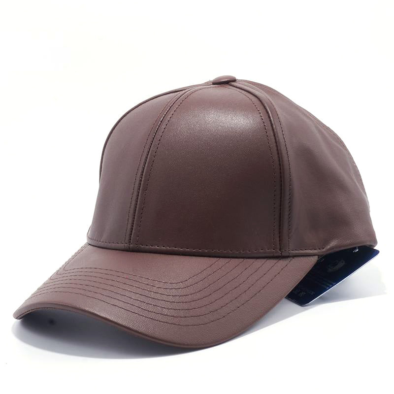 Brown Leather Cap – themensden.pk