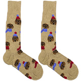 Brown Geek Dog Socks