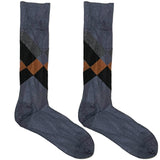 Brown And Grey Diamond Socks