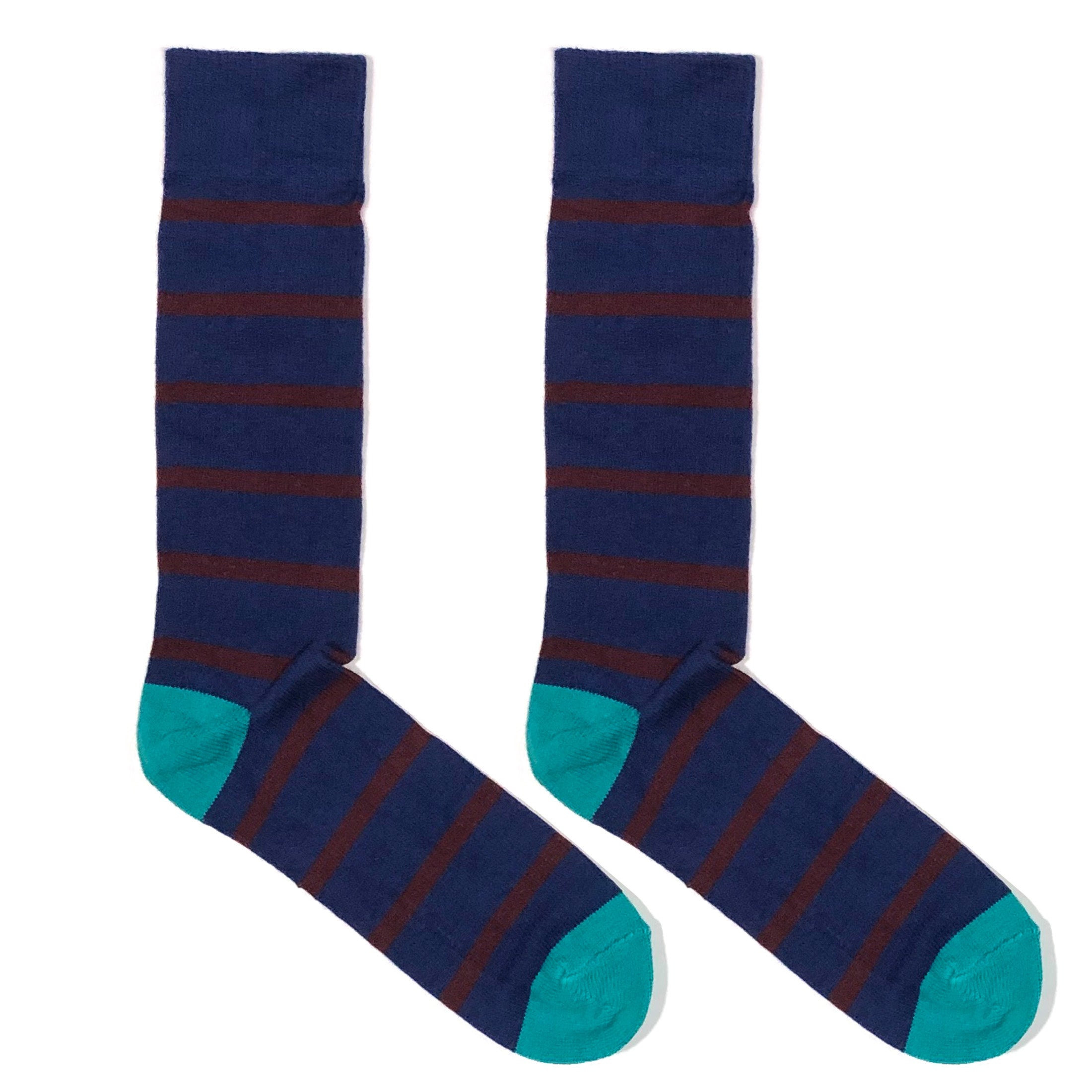 Maroon Stripes Socks