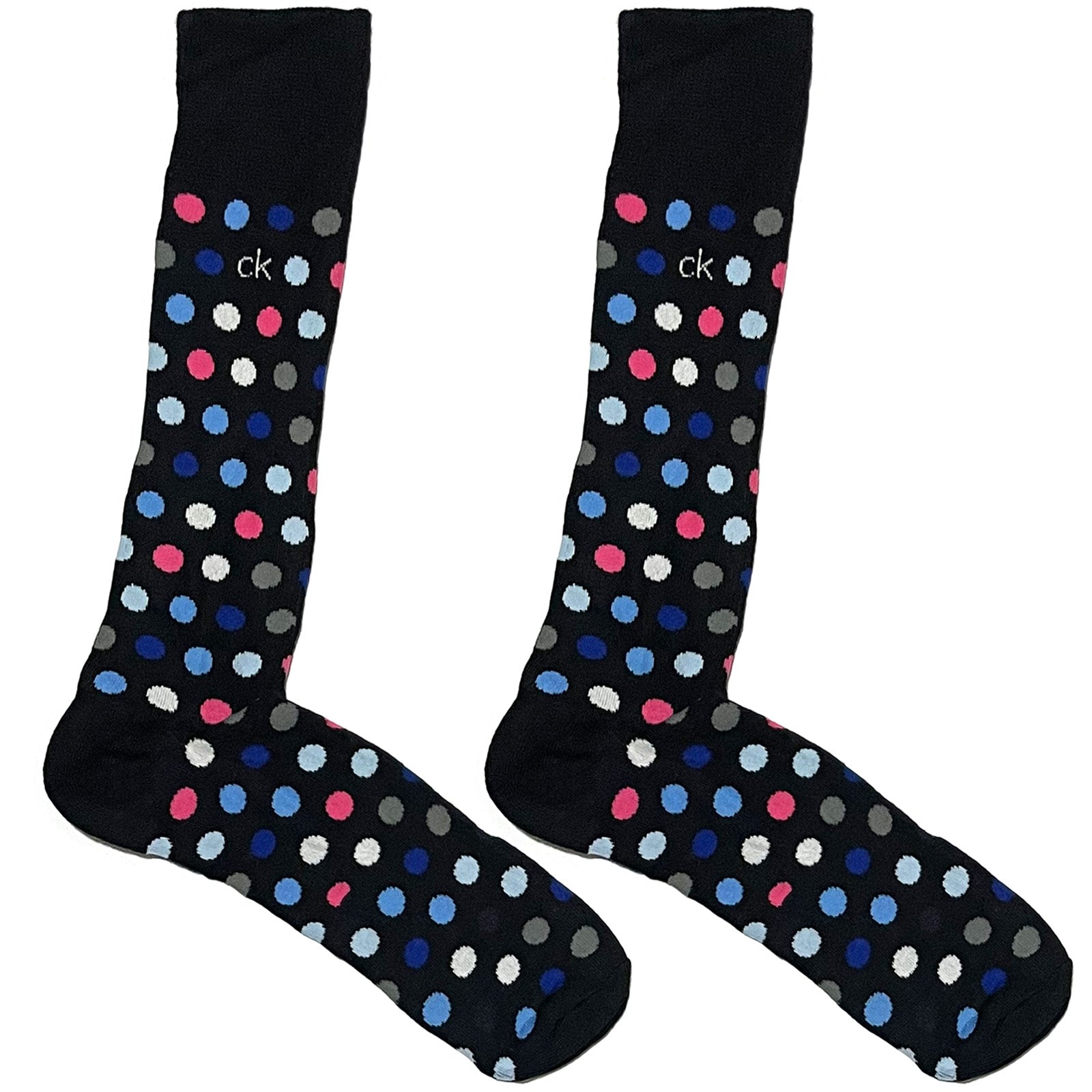 CK Black And Blue Polka Socks