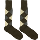 CK Brown And Grey Diamond Socks